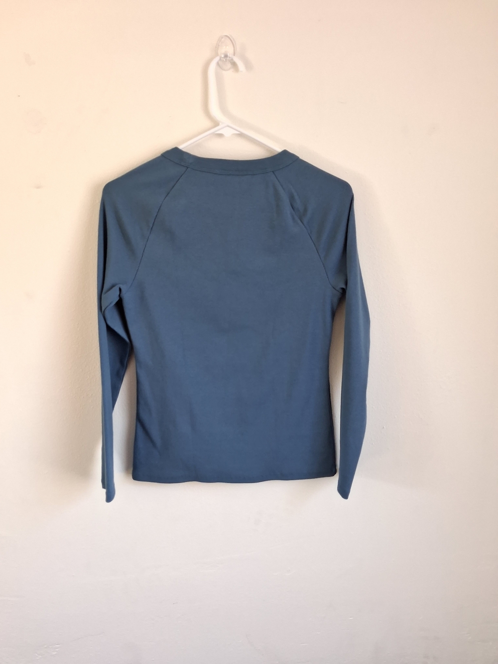 Whbm Ribbed Strech Button Long Sleeve - Picture 5 of 5